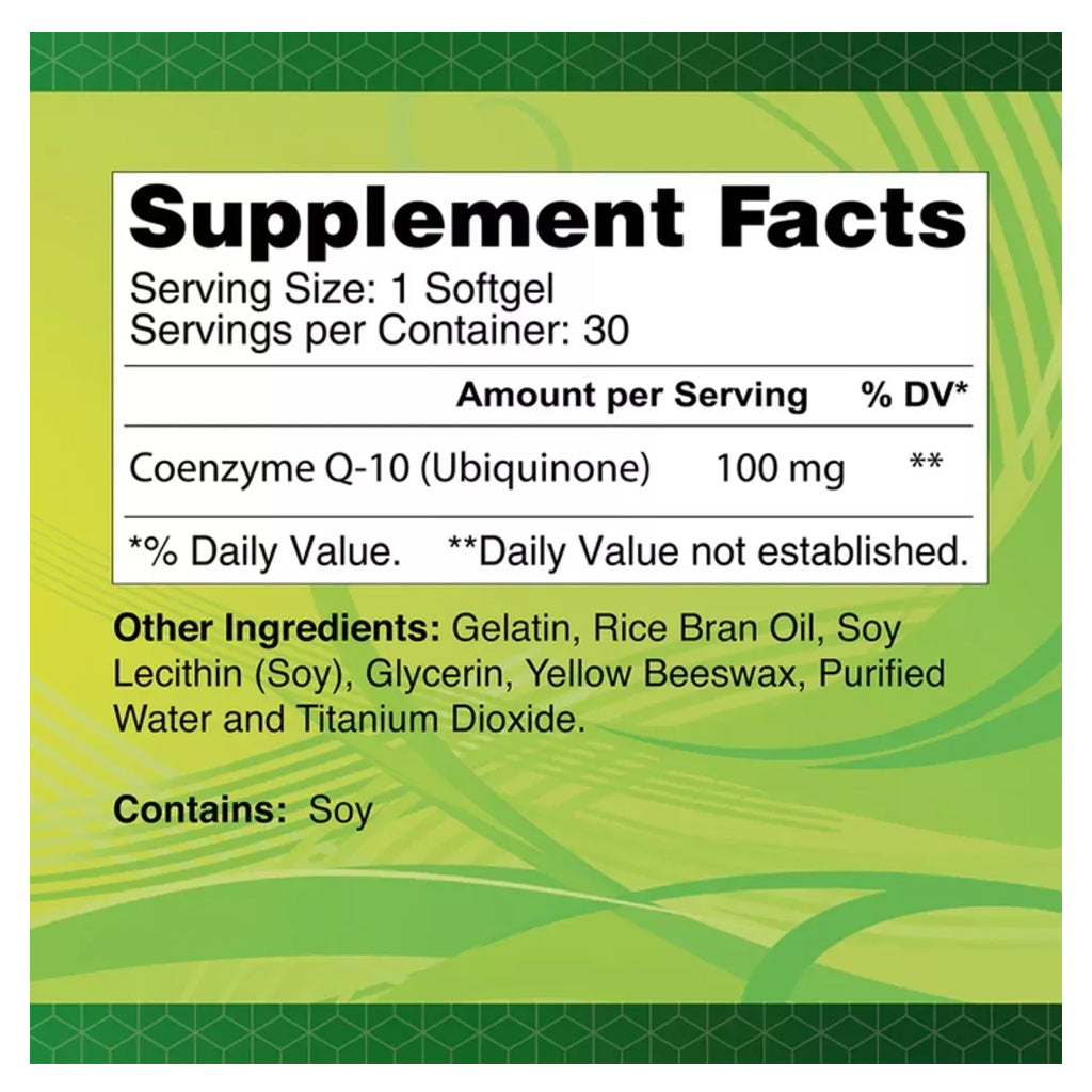 Alfa Vitamins, CoQ-10,  100 mg, 30 Cápsulas