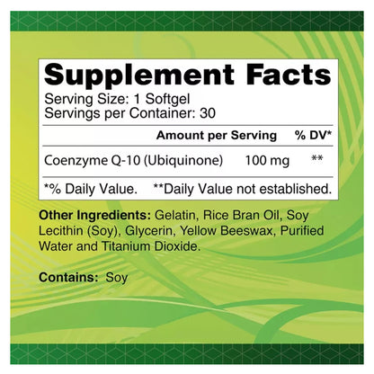 Alfa Vitamins, CoQ-10,  100 mg, 30 Cápsulas