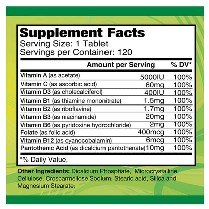 Alfa Vitamins, Multidaily, 120 tabletas