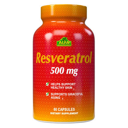 Alfa Vitamains, Resveratrol, 500 mg, 60 cápsulas