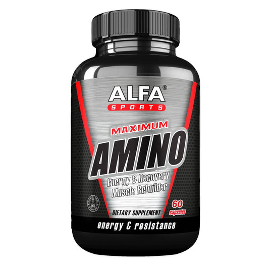 Alfa Sports, Maximum Amino, 60 Cápsulas, 30 Servicios