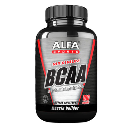 Alfa Sports, BCAA Maximum, 100 Cápsulas, 50serv