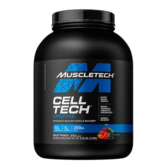 MuscleTech, Cell Tech, Creatina monohidratada + BCAA, Fruit Punch, 6 LB, 56 serv