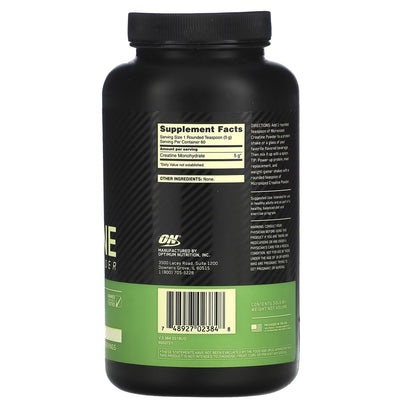 Optimun Nutrition, Creatine Powder, 300gr, 60serv