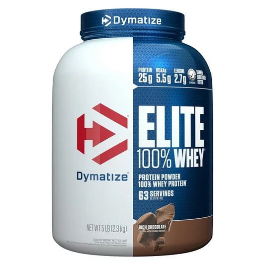 Elite 100% Whey Rich Chocolate Dymatize - 5 Libras