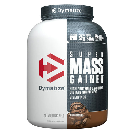 Dymatize, Super Mass Gainer, 6libras, 8serv