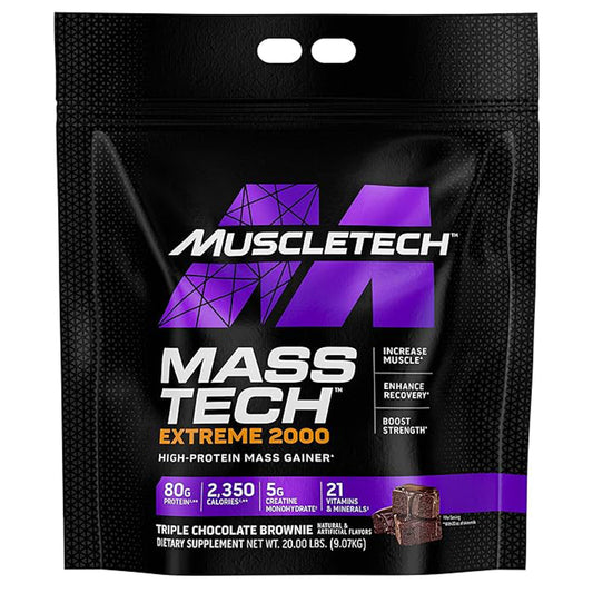 MuscleTech, Mass Tech Extreme 2000, Vanilla Milshake, 20lb, 16serv