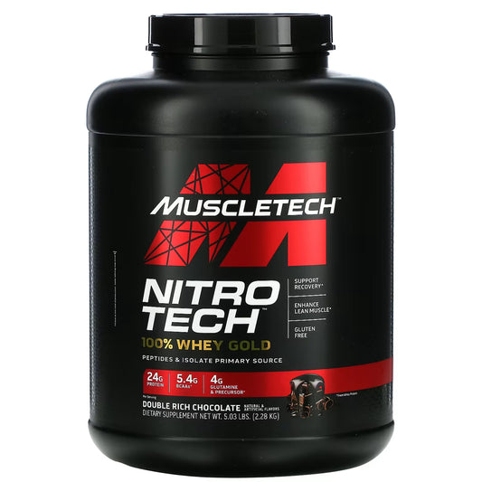 Muscletech, NitroTech 100% Whey Gold, chocolate, 5lb, 69serv