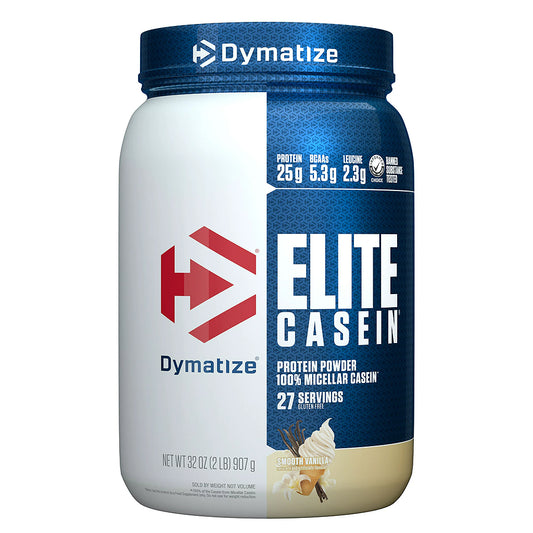 Dymatize, Elite Caseina, Vainilla, 2lb, 27serv