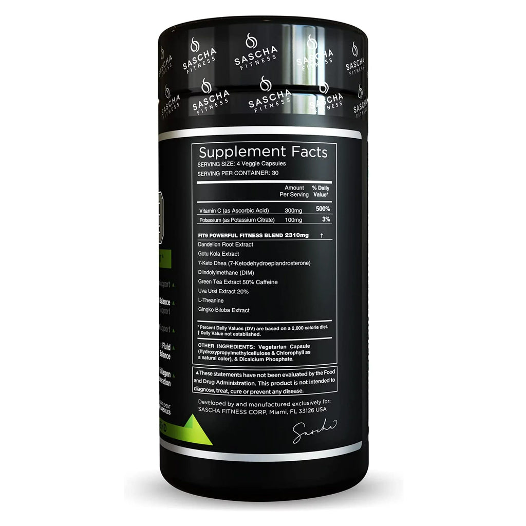 Sascha Fitness, Fit9 Fat Loss Support, 120 Cápsulas, 30serv